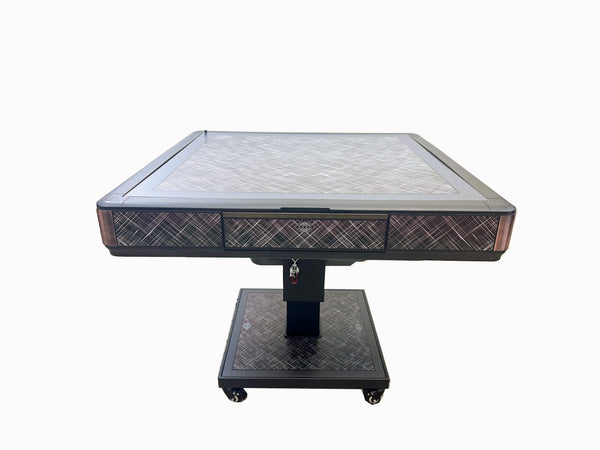 MJ-C400 松乐可折叠式 旋翼过山车 超薄 电动麻将桌 白莉银丝 Automatic Mahjong Table Polisilver Color. Utral-Thin Roller Coaster Folding Style with No-Numberes Chinese Style Tiles