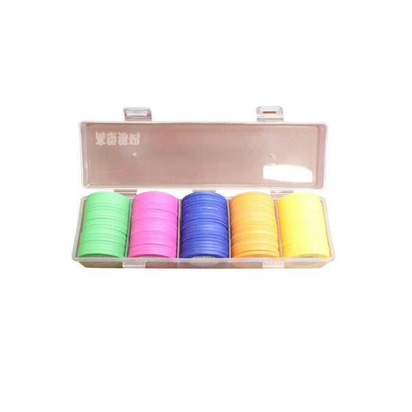 100 Pieces Colorful Game Chips Set with Storage Box Poker Card Bingo Game Learning Math Counting Chips