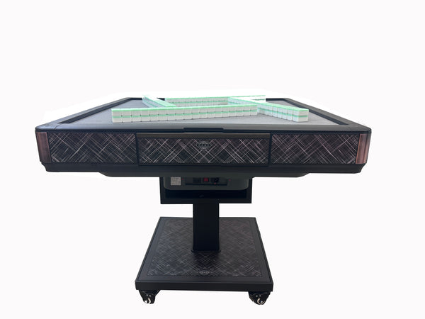 MJ-C400 松乐可折叠式 旋翼过山车 超薄 电动麻将桌 白莉银丝 Automatic Mahjong Table Polisilver Color. Utral-Thin Roller Coaster Folding Style with No-Numberes Chinese Style Tiles