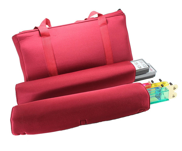 4 Pushers and Complete American Mahjong Set with Burgundy Bag 166 Tiles