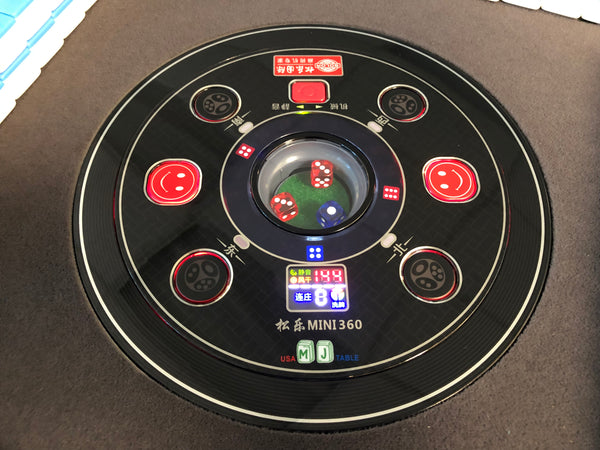 MJ-MINI360 松乐可折叠式 旋翼过山车 超薄 电动麻将桌 Automatic Mahjong Table Gray Color. Utral-Thin Roller Coast Folding Style with No-Numberes Chinese Style Tiles