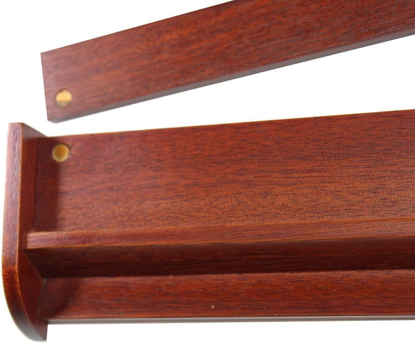 Set of 4 18" Natural Color Wooden Racks with Attachable Magnet Pushers for American Mahjong Style Western Mah Jongg Tiles Games