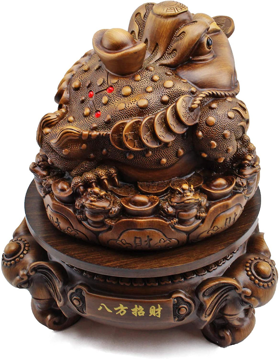 Swivel Money Frog Coin Toad/Chan Chu Statue 招财进宝 蟾蜍咬钱