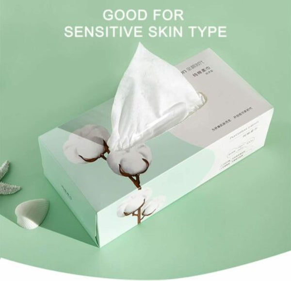 2 Box PurCotton Quality Tissue 100% Cotton 100pc/BX Pack 200mmx200mm Super Soft