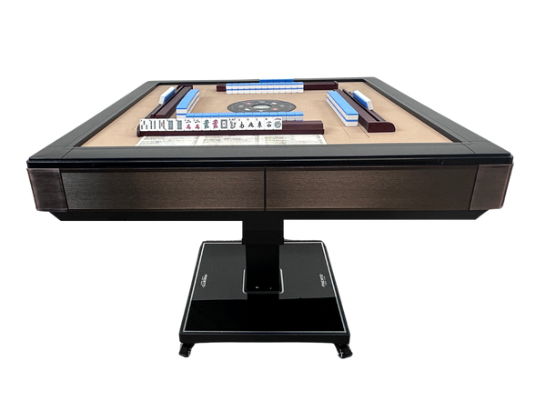 NEW ARRIVAL !!!  MJ-AA-30 Premium Automatic Mahjong Table with Folding Style 30mm American Numbered Tiles, Hard Table Cover 4 Wooden Racks American Mah jongg Specific Table