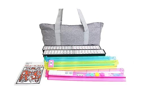 166 Tiles American Mahjong Set Soft Bag 4 All in One Color Pushers Racks Combo Easy Carry Soft Bag