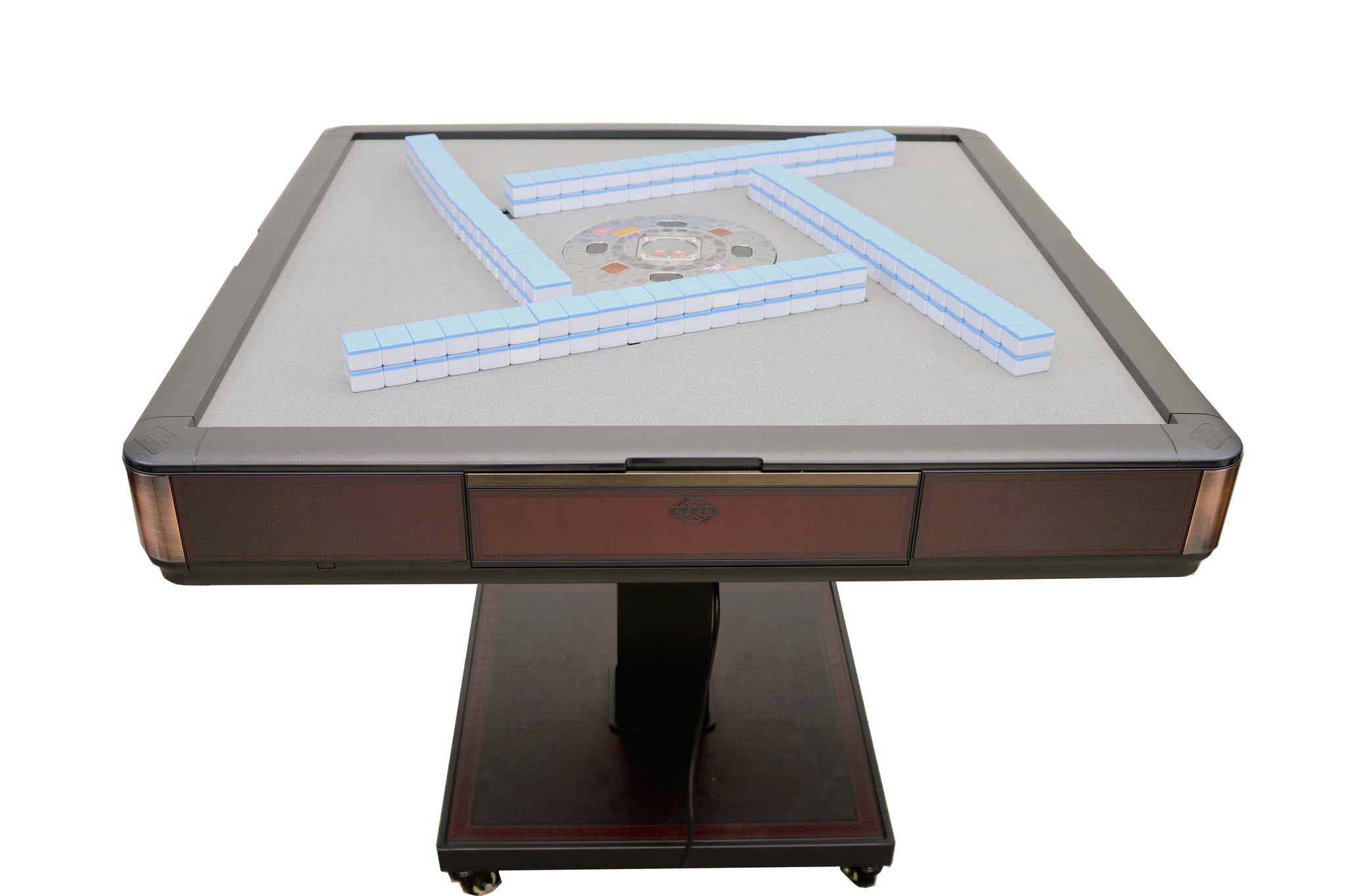 Digital Mahjong Table MJ-C400 Ultra-Thin Automatic Mahjong Table in Wine Red Color with Fold ...