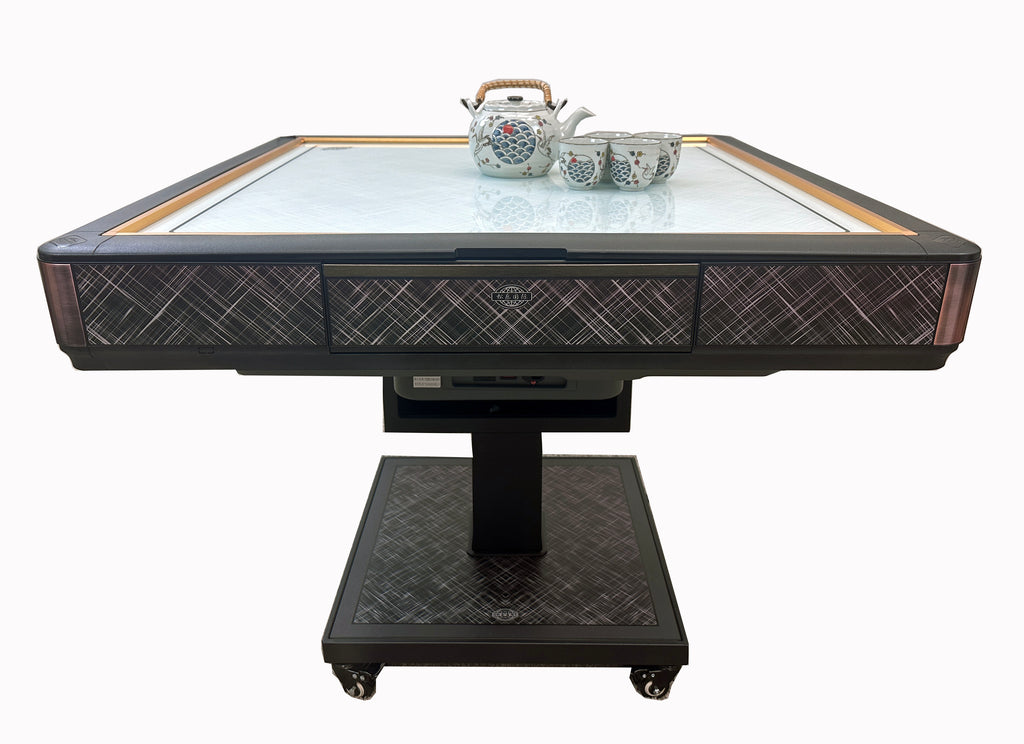 Automatonic Table MJ-C400 Ultra-Thin Automatic Mahjong Table in Polysilver Color with Fo ...