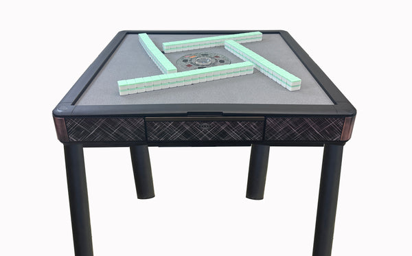 MJ-C400 Dining Table Style Automatic Mahjong Table Polysilver Color. Utral-Thin Roller Coaster Style with Numbered Tiles Hard Table Cover Included