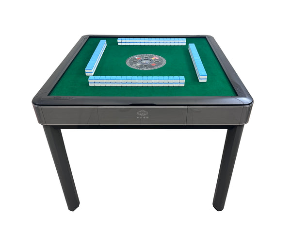 MJ-T200 Gray Ultra-Thin 4-Legs Dining Table Style Automatic Mahjong Table  with Numbered tiles 36mm/40mm  Hard Table Cover Included