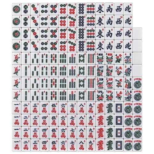 166 Tiles American Mahjong Set Soft Bag 4 All in One Color Pushers Racks Combo Easy Carry Soft Bag