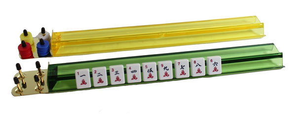 4 Pushers and Complete American Mahjong Set with Burgundy Bag 166 Tiles