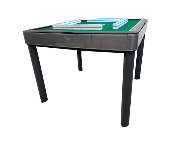 MJ-T200 Gray Ultra-Thin 4-Legs Dining Table Style Automatic Mahjong Table  with Numbered tiles 36mm/40mm  Hard Table Cover Included