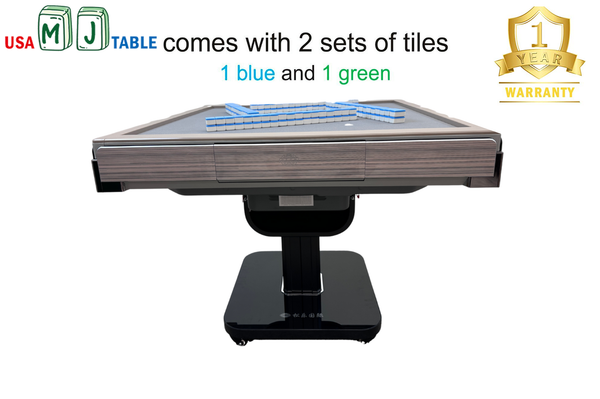 MJ-MINI360  Automatic Mahjong Table Light Coffee Color. Utral-Thin Roller Coast Folding Style with 40mm Numbered Filipino Style Tiles Optional Table Cover