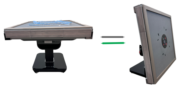 MJ-MINI360  Automatic Mahjong Table Light Coffee Color. Utral-Thin Roller Coast Folding Style with 40mm Numbered Filipino Style Tiles Optional Table Cover
