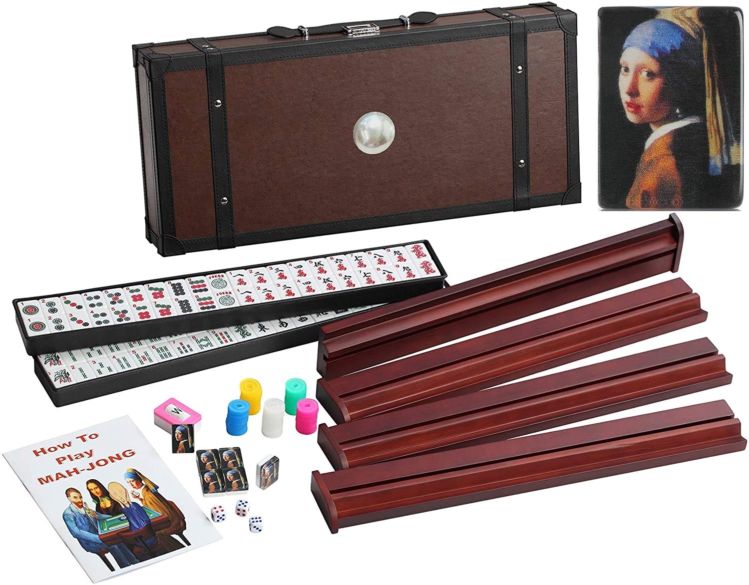 166 American Western Mahjong Mah jongg Set Suitcase Limited