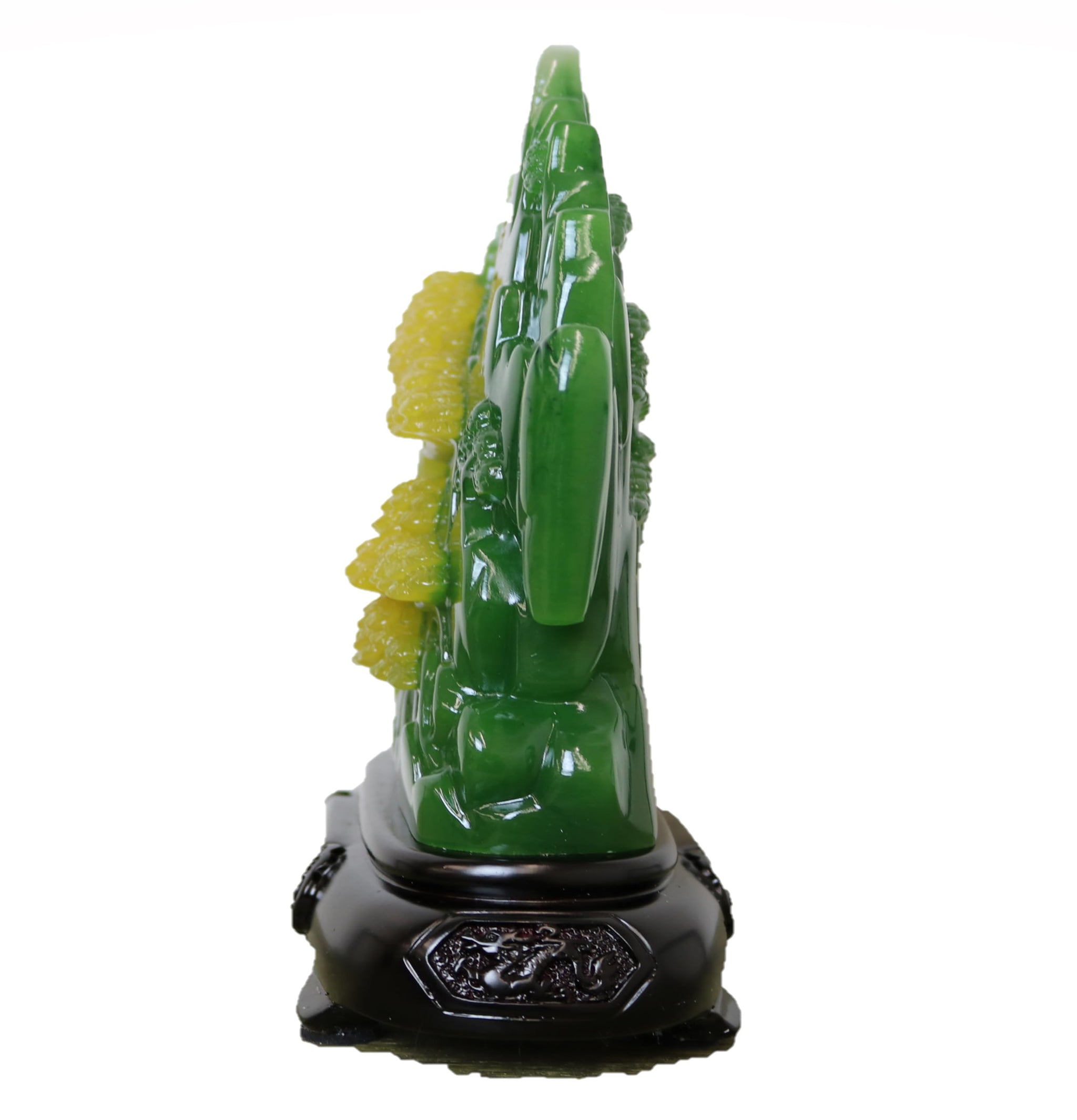Feng Shui Jade Sculpture Mountain Scenery Welcome Tabletop for