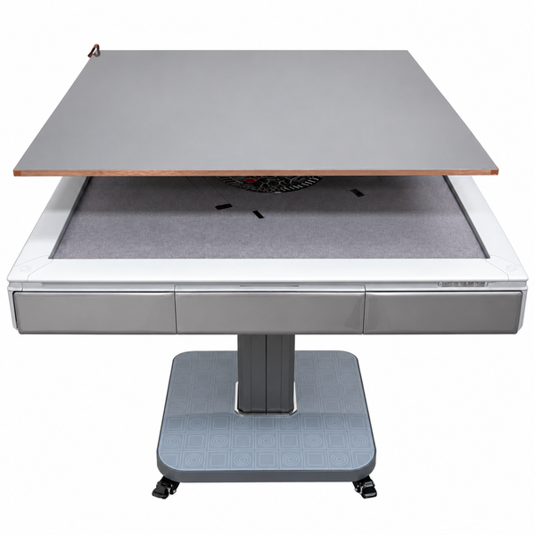 MJ-MINI360 松乐可折叠式 旋翼过山车 超薄 电动麻将桌 Automatic Mahjong Table Gray Color. Utral-Thin Roller Coast Folding Style with No-Numberes Chinese Style Tiles