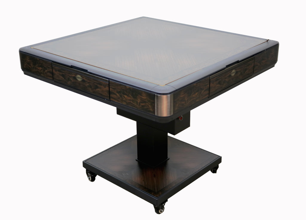 Automatonic Table MJ-C400 Ultra-Thin Automatic Mahjong Table in Wooden Color with Foldin ...