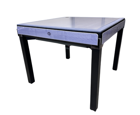 MJ-C400 Dining Table Style Automatic Mahjong Table Purple Lavender Color. Utral-Thin Roller Coaster Style with Numbered Tiles Hard Table Cover Included