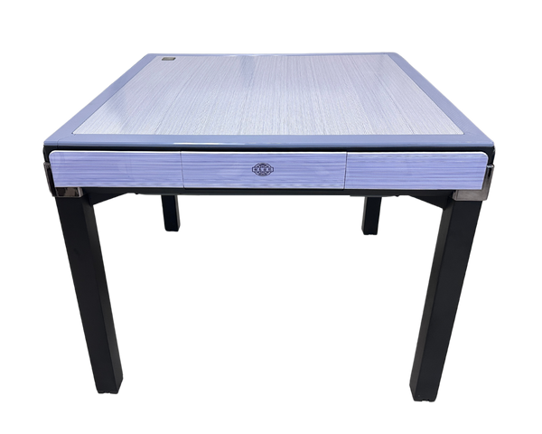 MJ-C400 Dining Table Style Automatic Mahjong Table Purple Lavender Color. Utral-Thin Roller Coaster Style with Numbered Tiles Hard Table Cover Included