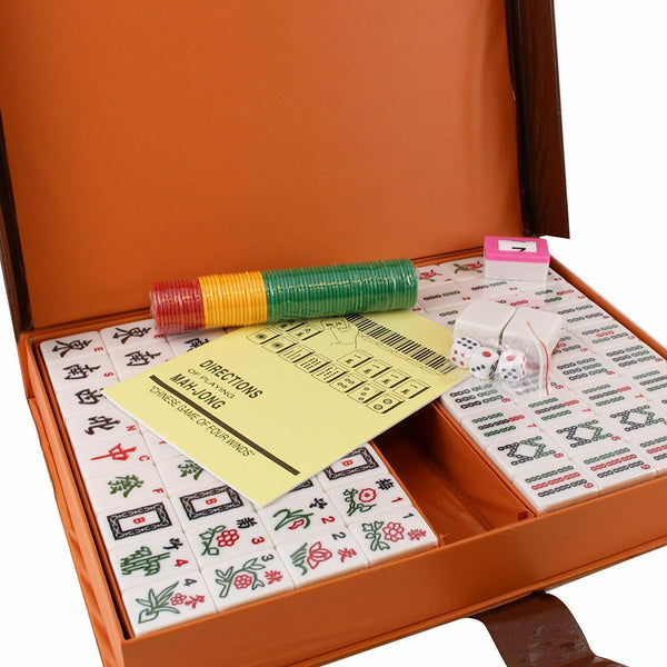 CLEARANCE SALE! FREE SHIPPING! Chinese/ Filipino Numbered X-Large Green Tiles Mahjong set / Board Game US Seller