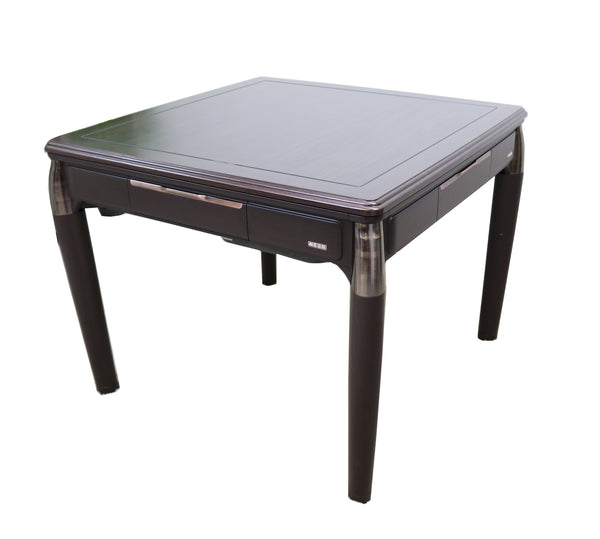 MJ-L600 Roller Costater Style 4-Legged Dining Table Design, Ultra-Thin Automatic Mahjong Table, High-End Luxurious Wooden Walnut Color Come With Filipino Style Tiles 40mm Numbered Tiles