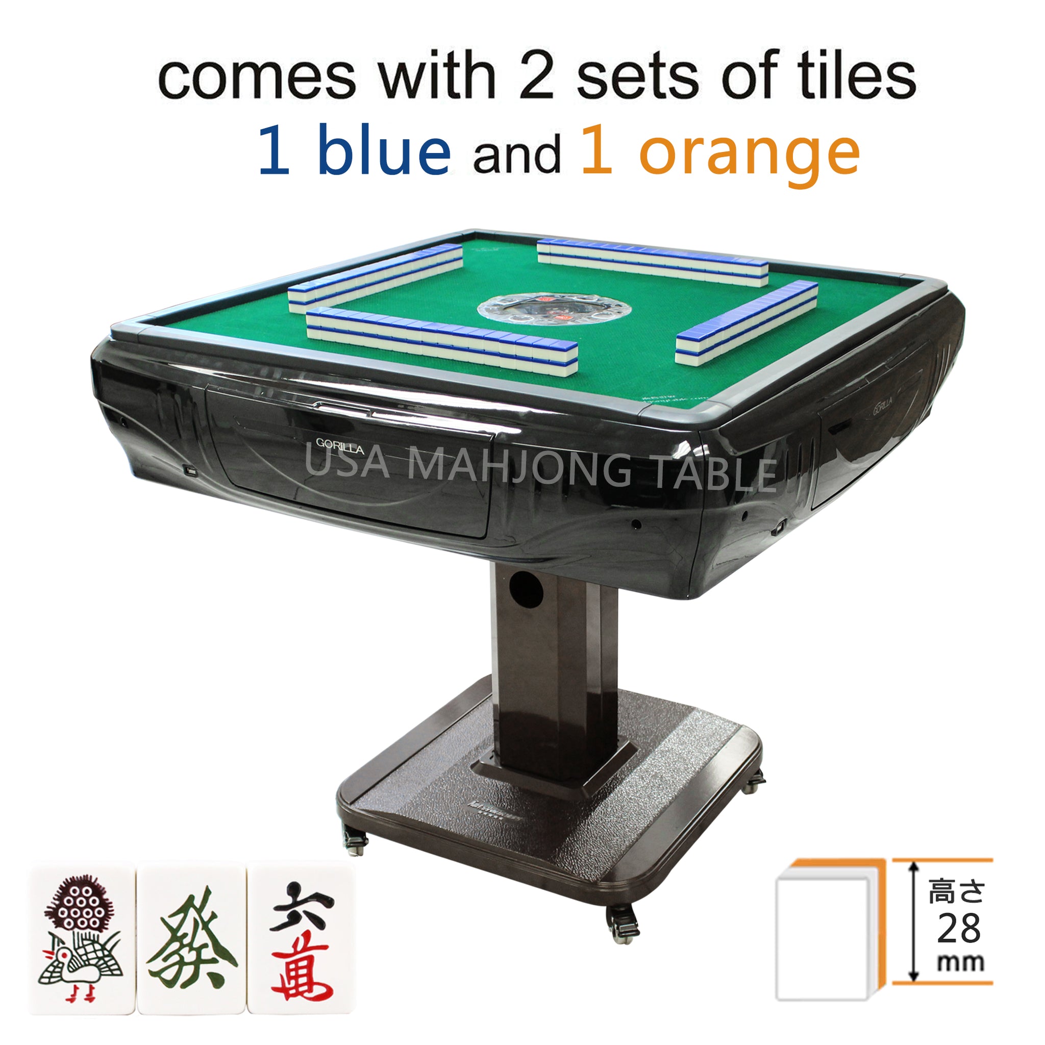 Japanese Mahjong ❘ 148 Tiles Folding Automatic Mahjong Table with Wheels
