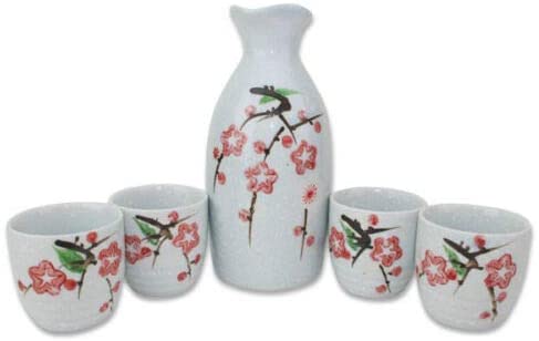 5 Pcs Japanese Porcelain Sake Set