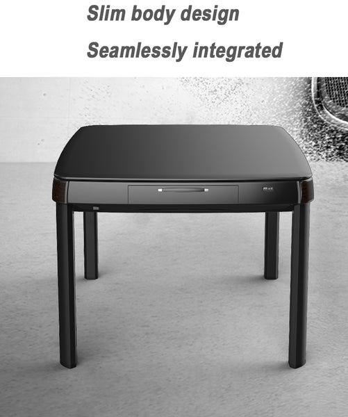 TRYHO ❘ Thin Piano Black Style Automatic Mahjong Table with 40mm Numbered Tiles