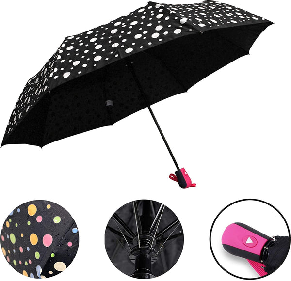 Color Changing Umbrella With Cute Polka Dots Pattern