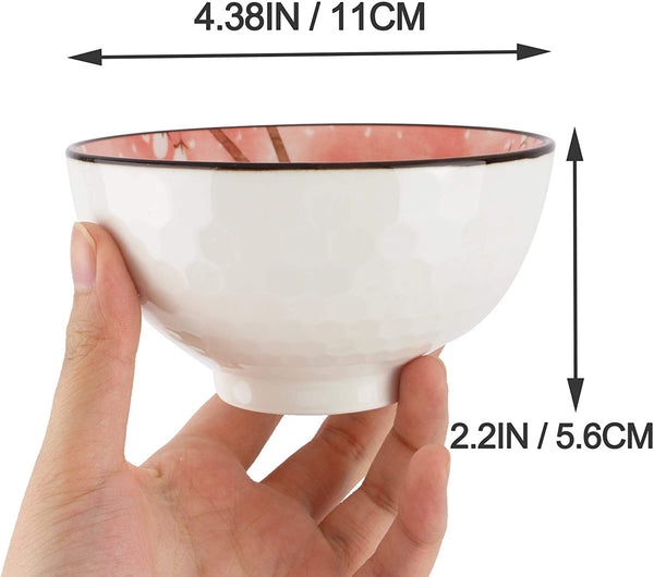 Set of 4 Porcelain Japanese Bowls W Gift Box