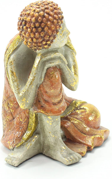 Golden Brown Resting Shakyamuni Meditating Buddha