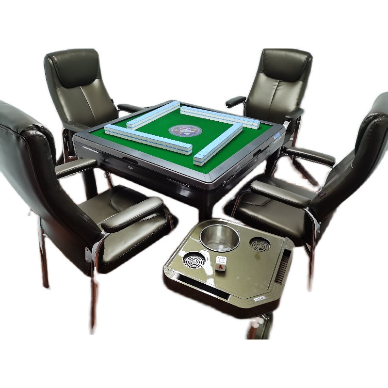 MJ-BST Automatic Mahjong Table Coffee Color 4-Legs Dining Table 