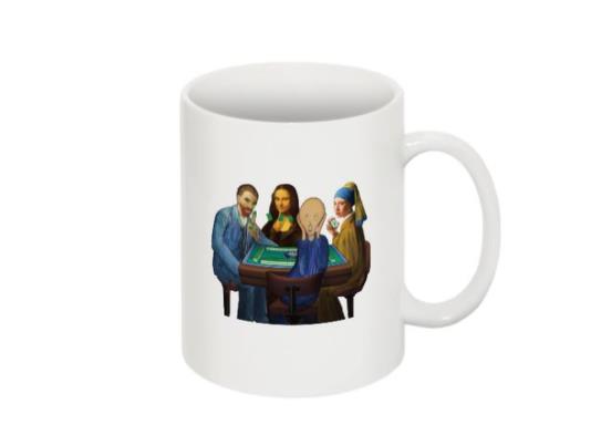 Limited Edition Embedded Masterpiece Background in Leather Suitcase hIGH-QUALITY Mugs