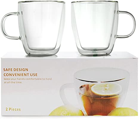 Double Wall Ultra Clear Insulated Mug Set of 2